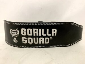 GORILLA SQUAD ゴリラスクワッド レバーアクションベルト レザー トレーニング パワー サイズ: M カラー: ブラック