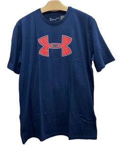 即決★新品タグ付 UNDER ARMOUR アンダーアーマー メンズ 紳士★ロゴ柄プリント 半袖Tシャツ/紺★L/LGサイズ/USサイズ ￥4180