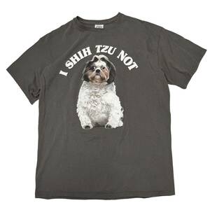 希少【2000s ビンテージ シーズー 犬 ドッグ Tシャツ L ワンちゃん】 shih tzu アメリカ USA オールド アニマル