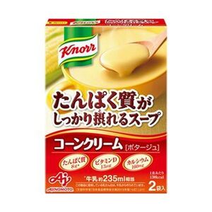 【新品】（まとめ）味の素 クノールたんぱく質がしっかり摂れるスープ コーンクリーム 29.2g/袋 1パック（2袋）〔×50セット〕