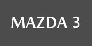 ”MAZDA 3” マツダ アクセラ海外車名 切り抜きステッカー