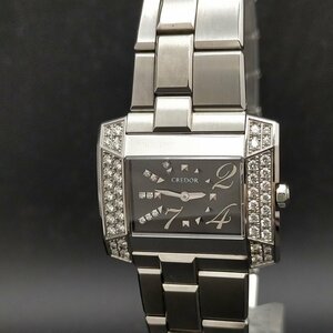 セイコー Seiko 腕時計 動作品 1E70-0BL0(クレドール ダイヤベゼル 8Pダイヤインデックス) 1386847