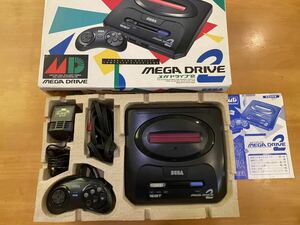 【010】SEGA セガ MEGA DRIVE メガドライブ 2 本体一式　箱・説明書付