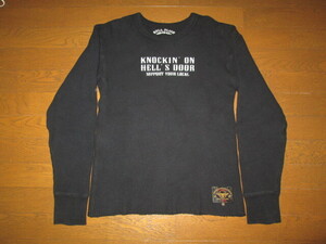 美品 SKULL FLIGHT スカルフライト SKULLFLIGHT ヘビー サーマル ダブルサーマル 長袖Tシャツ ロンT 42 XL 超肉厚 ヘヴィ リバーシブル 