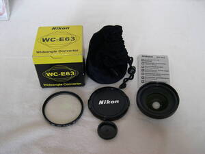 E412 Nikon WC-E63 デジタルカメラ広角コンバーター72mmフィルター付き