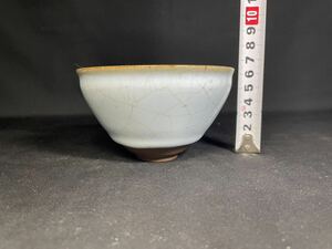 中国美術 均窯 天目茶碗 茶道具 唐物？ ☆同梱可能☆まとめ買い歓迎☆L03