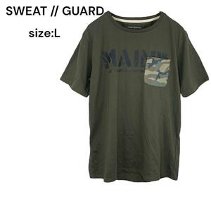 SWEAT // GUARD シャツ　トップス　半袖　Ｌ　迷彩　アウトドア