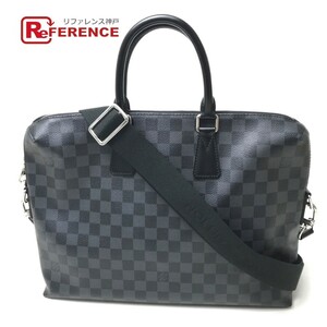 LOUIS VUITTON ルイヴィトン N48224 ダミエ・グラフィット ポルト・ドキュマン・ジュール 2WAY ブラック メンズ【中古】