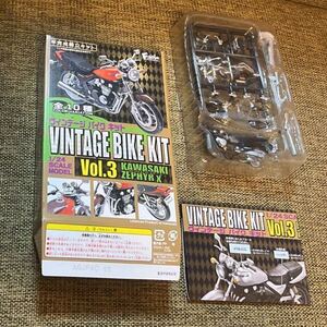 ヴィンテージバイクキットVOL.3 KAWASAKI ZEPHYR X 04 2000年 G4タイプ ゼファー 検）Z1 Z2 カワサキ zⅠ zⅡ 1/24未組立 エフトイズF-TOYS