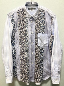 コムデギャルソンオムドゥ 12AW　花柄 パッチワークシャツ comme des garcons homme deux shirt plus junya プリュス ジュンヤ