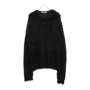 1017 ALYX 9SM アリクス FEATHER CREWNECK SWEATER フェザー クルーネックニットセーター シャギー ブラック