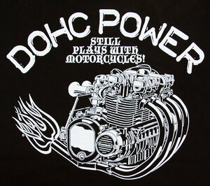 「DOHC POWER」角Z（XXLサイズ）KAWASAKIエンジンTシャツ KZ1000Mk.ll FX750 Z1 Z2 Z1000 当時物 旧車 カワサキ70’s