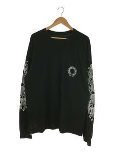 CHROME HEARTS◆長袖Tシャツ/XXL/コットン/ブラック/プリント/ホースシュー//