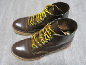 良品 希少廃盤品 USA製 04年 レッドウィング 8160 US7.5D 茶 ガラスレザー REDWING 25.5cm アイラッシュセッター チョコレート