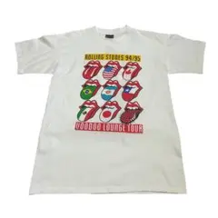 90s BROCKUM Tシャツ Rolling Stones ホワイト L表記