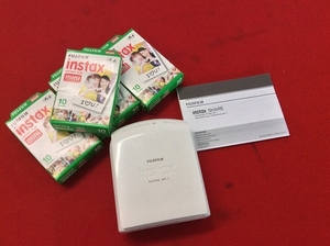 【フジフイルム/instax SHARE/スマートフォン用プリンター/スマホdeチェキ/SP-1/インスタントフィルム/instax mini】ポラロイドカメラ