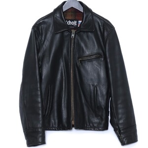 SCHOTT シングルライダース サイズ36 ブラック ショット レザージャケット jacket