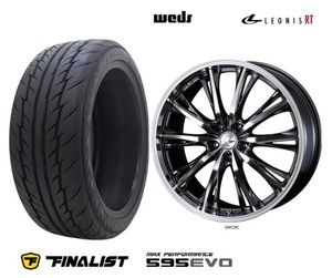 取寄せ品 WEDS レオニスRT MC 7.5J+53 5H-114.3 FINALIST 595EVO 22年 225/40R19インチ RB系 RC系 オデッセイ ハイブリッド アコード