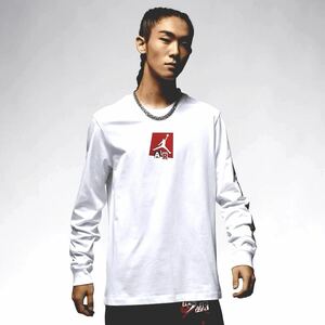 新品未使用 NIKEナイキ エアジョーダン ロングスリーブ Tシャツ Lサイズ ホワイト AIR JORDAN 長袖 ロンT 白