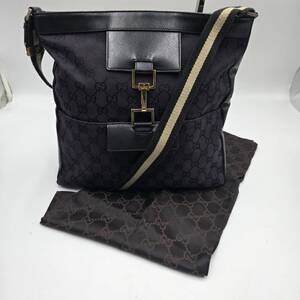 GUCCI グッチ GGキャンバス レザー ジャッキーショルダーバッグ