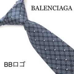 BALENCIAGA バレンシアガ ネクタイ ロゴ ネイビー ビジネス 高級