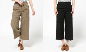 新品タグ 未着 マーガレットハウエル MARGARET HOWELL HIGH DENSE LINEN trouser 2016SS サイズⅡ カーキ 黒 各々定価、27.000+税円 中国製