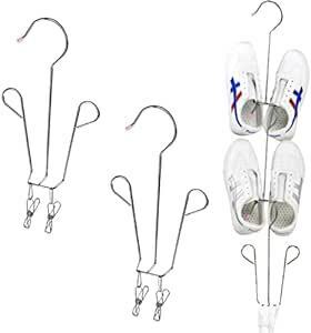 fogman シューズハンガー 靴ハンガー 吊り干し 連結できる インソール クリップ付 2個セッ