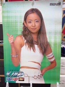 maxell UD マクセル 安室奈美恵 企業 店舗 販促用 非売品 レア 希少 ポスター CM 広告 美人 歌手 アムラー ギャル