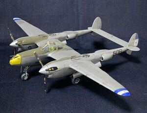 完成品 1/48 ロッキード P-38L ライトニング ホンジュラス空軍 ハセガワ使用