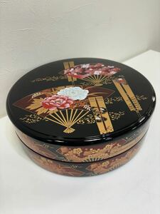 山中漆器 2段重箱 丸型お重 昭和レトロ 寿司桶 盛り付け桶 オードブル