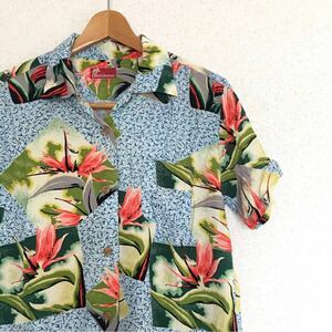 ビンテージ 90s【アロハシャツ】日本製 50s 復刻 古着 ハワイ HAWAII 壁縮緬 アメカジ 古着女子 キッズ チビT Y2K 沖縄 和柄 カレッジ