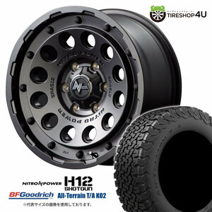 NITROPOWER H12SHOTGUN 16x6.5J 6/139.7 +38 BB BFGoodrich All-Terrain T/A KO2 215/65R16 ブラックレター ハイエース 200系