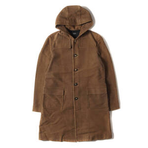 A.P.C. アーペーセー コート サイズ:1 90s - 00s フーデッド モールスキン コート / MADE IN FRANCE ブラウン アウター ジャケット