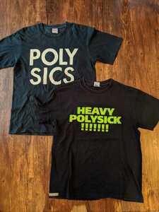 古着Tシャツ★POLYSICKS ポリシックス　黒Tシャツ2枚セット★テクノポップ　NEW WAVE　