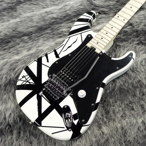 EVH Striped Series White with Black Stripes