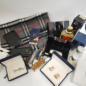 (C) ブランド雑貨 まとめ BURBERRY Yves saint Laurent dunhill GIVENCHY マフラー 香水 カフス　タイピン ライター