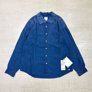 23ss 2023 極美品 VISVIM PALMER SHIRT L/S DMGD LINEN ビズビム ガーメントダイ ダメージ加工 リネン シャツ サイズ 2 0123105011007 611