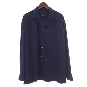 【特別価格】LAD MUSICIAN 22AW OPEN COLLAR SHIRT オープンカラー 長袖　シャツ ネイビー サイズ メンズ46