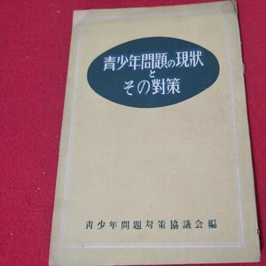 青少年問題の現状とその対策　昭和24年　教育学文部科学省学校教育　検） 古書和書古文書写本古本OF