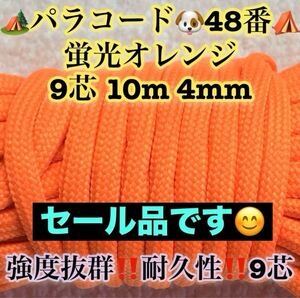 ☆★パラコード★☆９芯 １０m ４mm☆★４８番★手芸とアウトドアなど用★