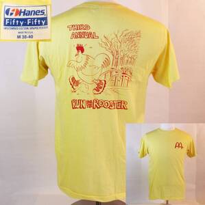 送料無料 美品! HANES fifty-fifty ヘインズ 80s 80年代 マクドナルド 青タグ Tシャツ McDonald