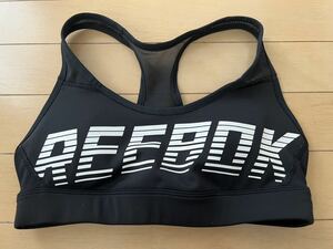 【超美品】Reebok リーボック ウィメンズ スウッシュ スポーツブラ カップ有り フィットネス トレーニング ランニング インナー XS〜S 黒