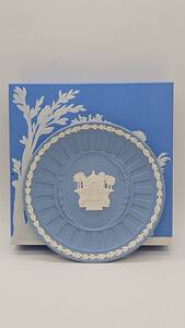 S6968★ WEDGWOOD ウェッジウッド ジャスパー 飾り皿 直径 約17cm ブランド 絵皿 トレイ 洋食器 丸皿 プレート イギリス アンティーク