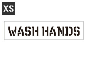 ステンシルシート ステンシルプレート ステンシル アルファベット アメリカン DIY クイックステンシル サイズXS WASH HANDS 手洗い