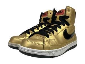 NIKE (ナイキ) AIR TROUPE MID エアトゥループミッド ハイカットスニーカー 429615－700 US 7YW 25cm ゴールド×ブラック レディース/036