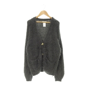 ザラ ZARA KNITWEAR FANCY COLLECTION カーディガン ニット シャギー Vネック 長袖 ふんわり 女の子 ガールズ 13-14 グレー /AH9 キッズ