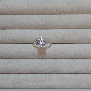 アクセサリー☆ファッションリング☆MOISSANITE・モアサナイト・約12号・S925/a0144