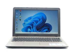 Win11H/カメラ内蔵/中古/15型/ノートPC/新品SSD256GB/4GB/AMD　E1-7010/ASUS　X540Y　即使用可　WPS office2搭載