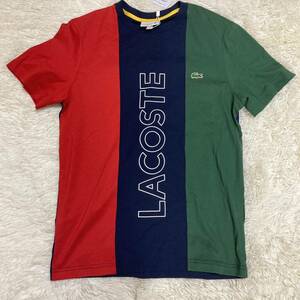 未使用　ラコステ　アシンメトリー　カラー　ブロッキング　Tシャツ　S