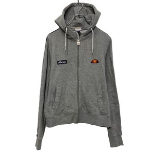 ellesse プリント スウェット パーカー エレッセ キッズ M グレー フルジップ 古着卸 アメリカ仕入 a610-6101